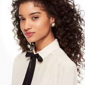 NWT Kate Spade Tuxedo Pearls Studs